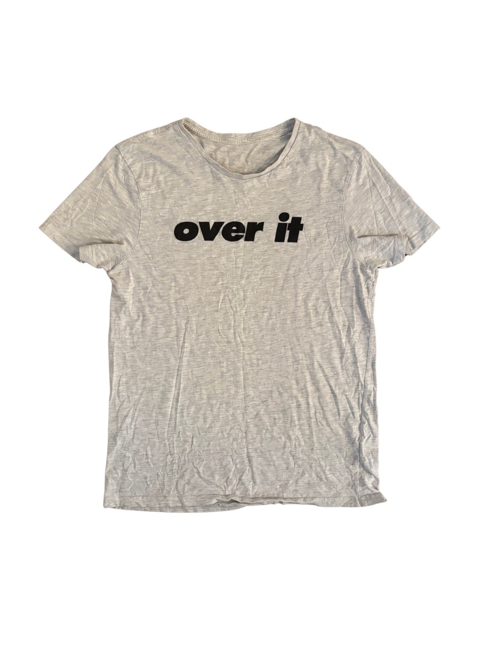 “Over It” Graphic Tee in Light Gray